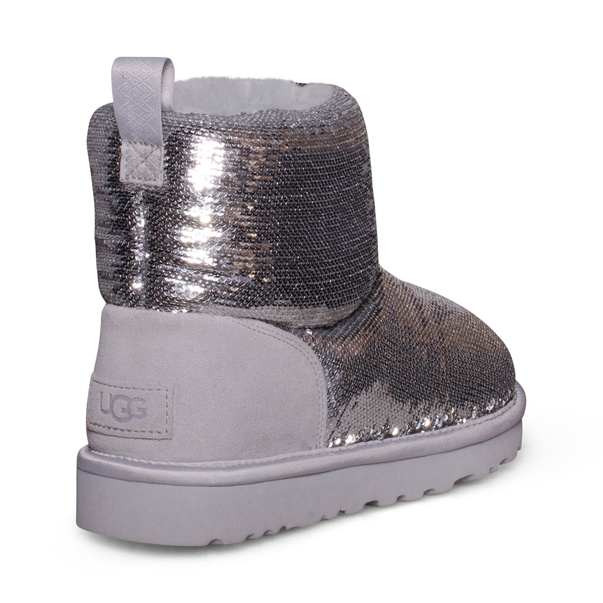 UGG Classic Mini Mirror Ball Silver Boots Women's – MyCozyBoots