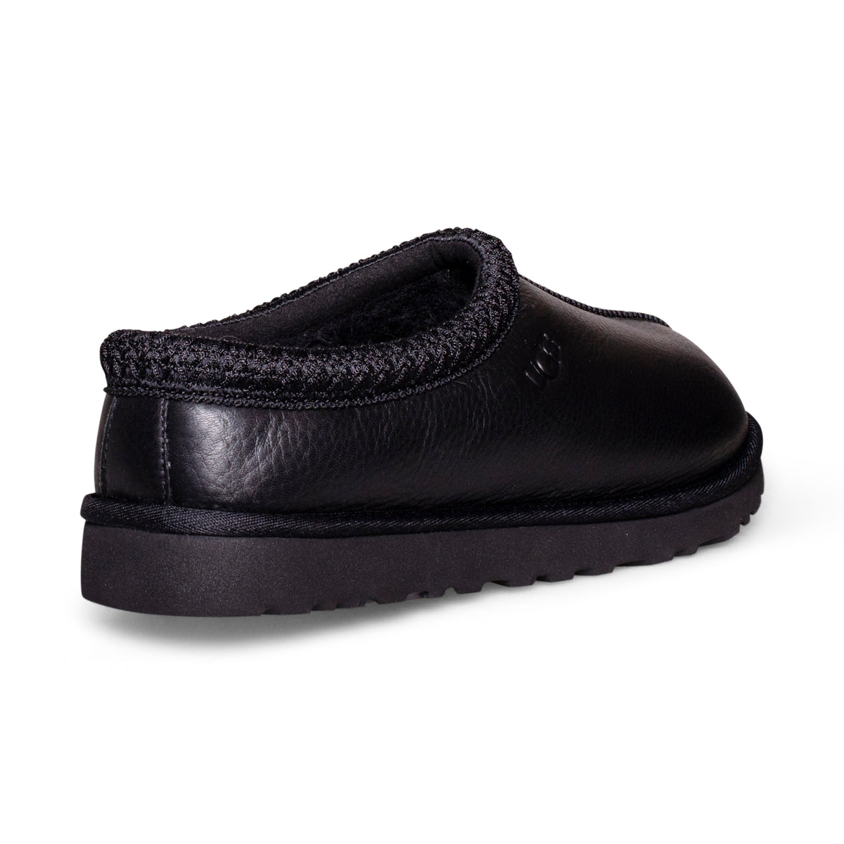 UGG Tasman Leather Black Slippers - Men's â MyCozyBoots