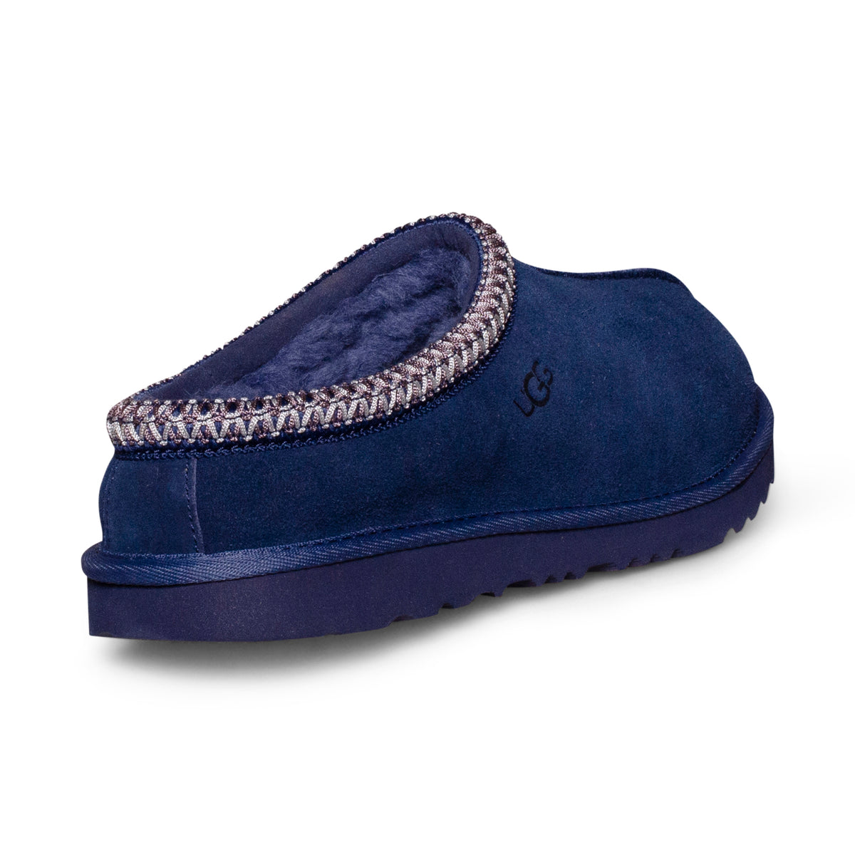 UGG Tasman New Navy Blue Sheepskin Moccasin Slippers ? UGG TASMAN BRAID DEEP OCEAN BLUE SUEDE SLIPPERS SHOE MEN  main image 2