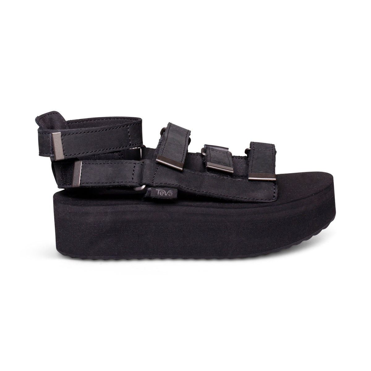 Black Mevia Flatform Sandal