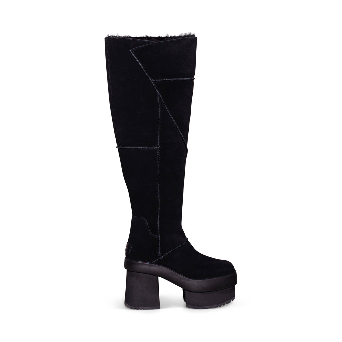 ★新品未使用★UGG トレーナー　ブラック UGG Australia アグオーストラリア ファー ロゴ クルーネック
