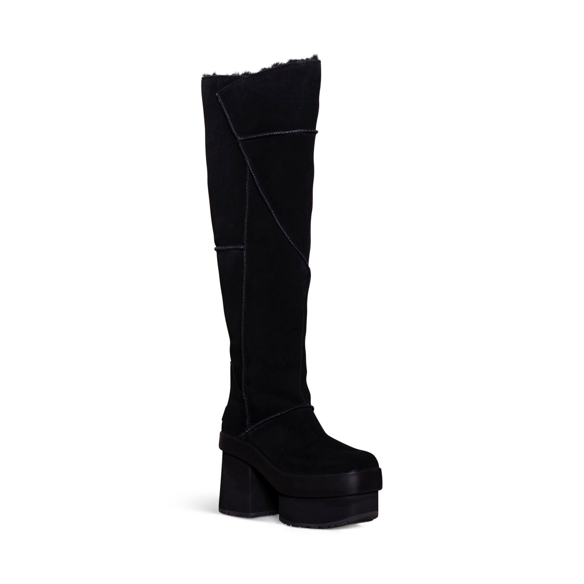 UGG New Heights Platform Xtra Black Boots Women's