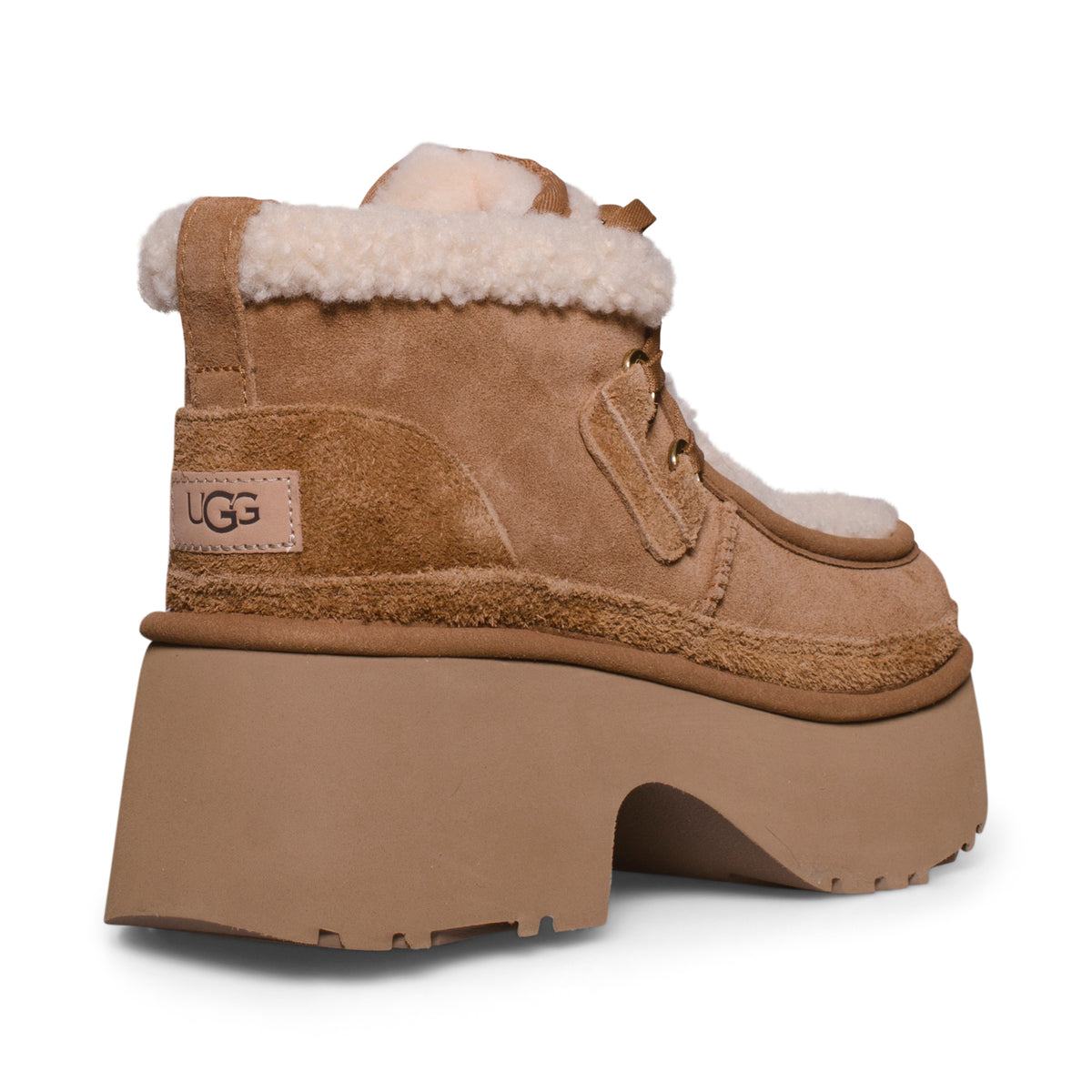 UGG Classic New Heights Lace Up Chestnut Boots Women's