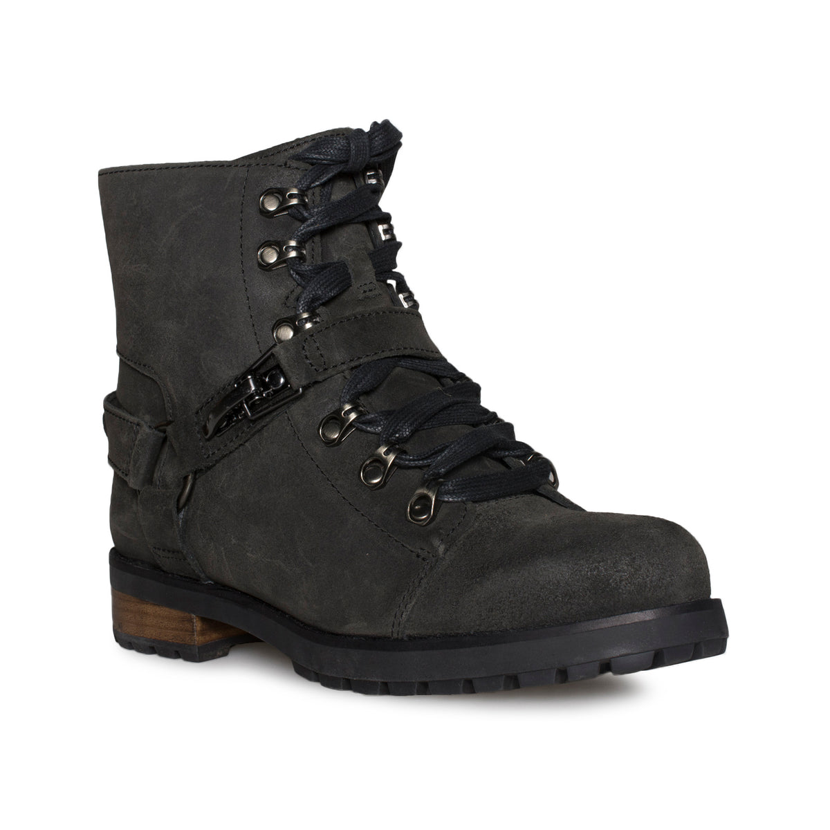 UGG Fritzi Lace Up Black Boots Women s MyCozyBoots