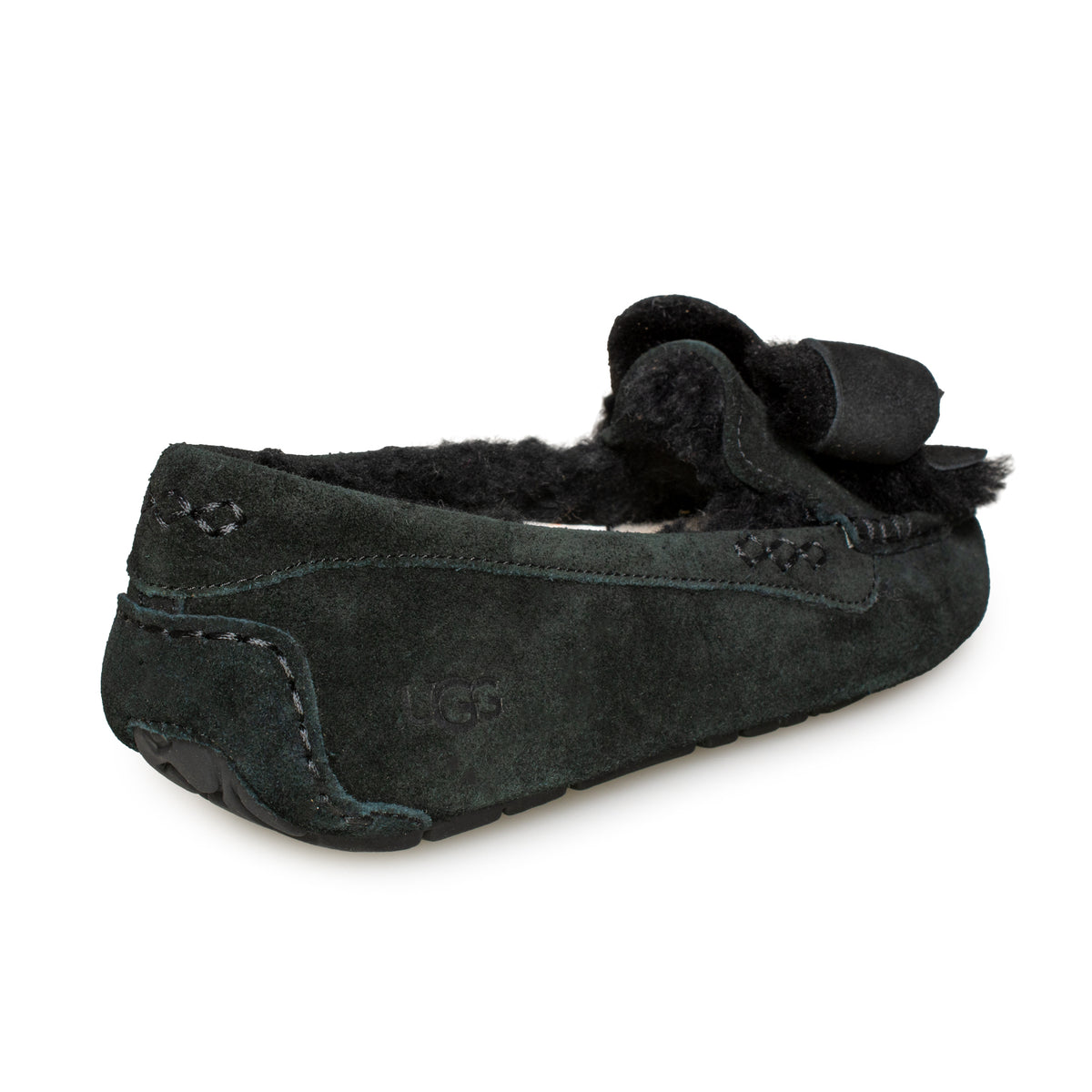 UGG W ANSLEY FUR BOW ブラック 6 Ansley Bow Slipper | UGG®