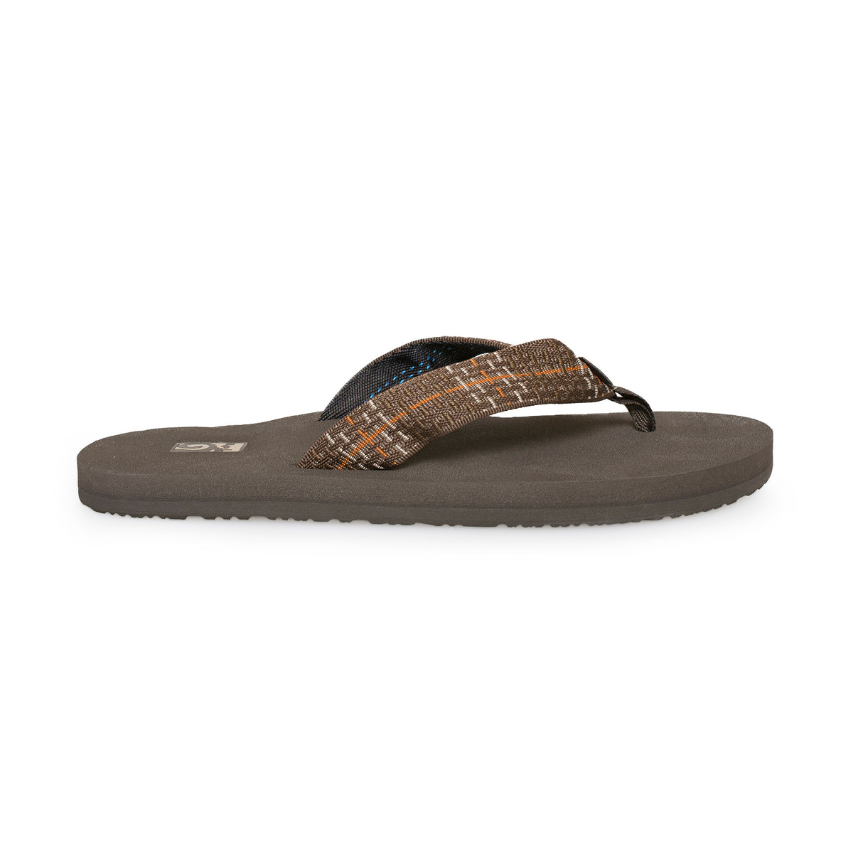Teva Mush II Tartan Brown Flip Flops - Men display picture 3