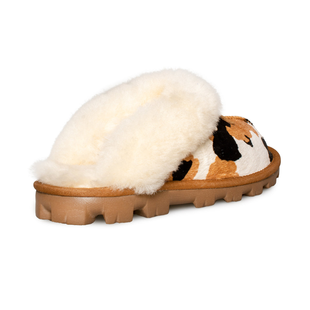 UGG Coquette Cow Print Chestnut Slippers - Women's