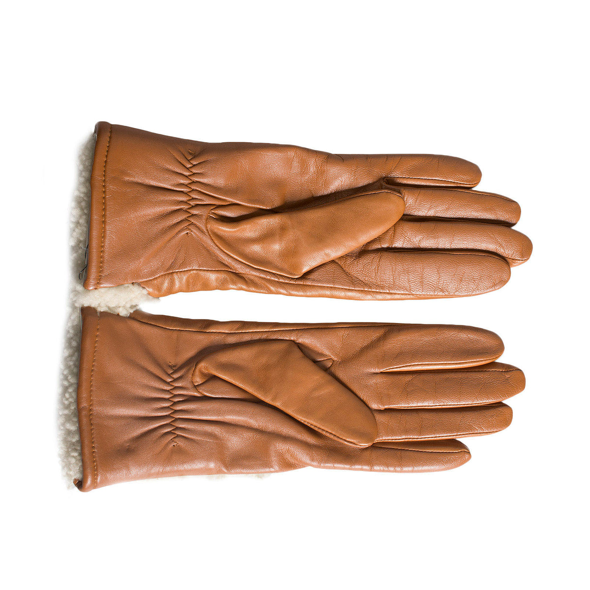 UGG Women's Asymmetrical Smart Curly Glove Sheepskin In Chestnut, Size S
