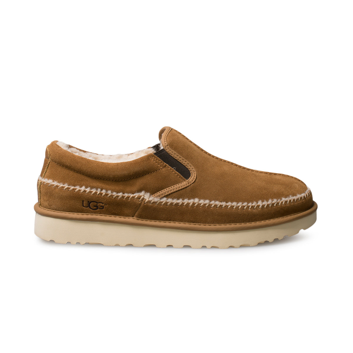 UGG Brown Suede Chukka Boots with Moccasin Stitching Dakota Moccasin Shoes | MJ Footwear main image 2