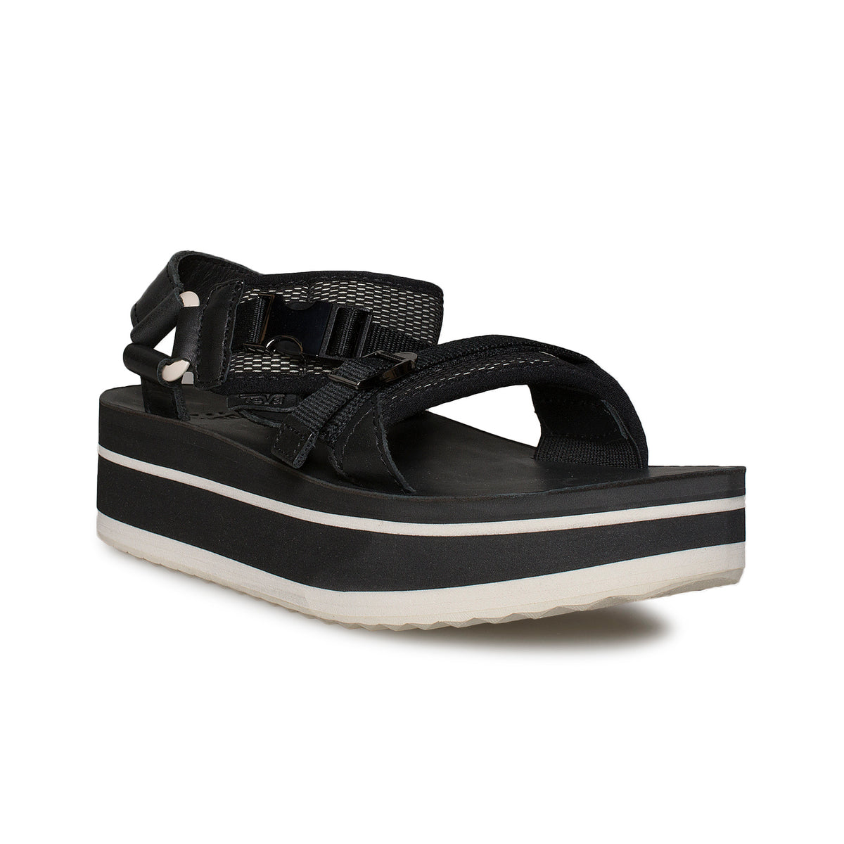 Teva Flatform Universal Luxe Black Sandals Women s