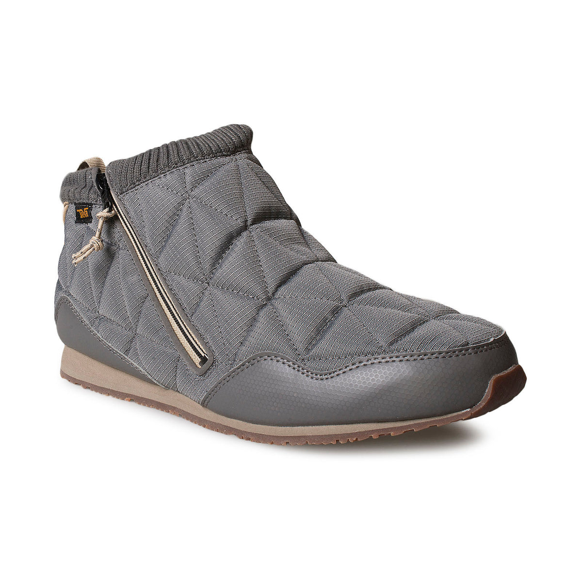 Teva ReEMBER Mid Slip-On Quilted Outdoor Bootie in Gray Mens Size 10 Teva Mens ReEmber Slip On Shoe Size 8 Gray Quilted Moccasin  main image 3
