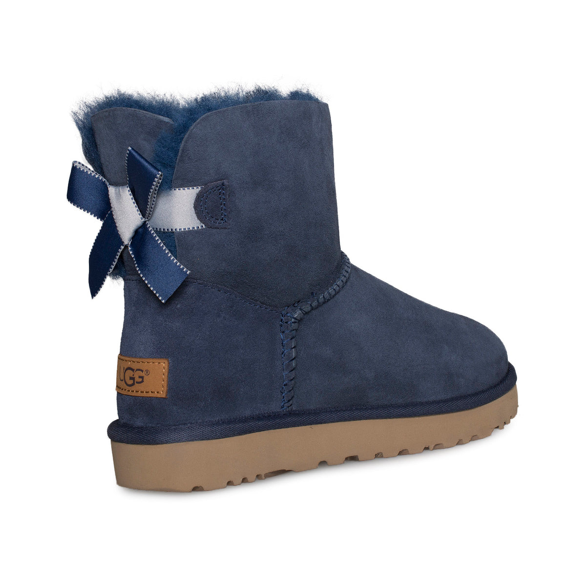 UGG Mini Bailey Bow II Shimmer Navy Boots Women's – MyCozyBoots