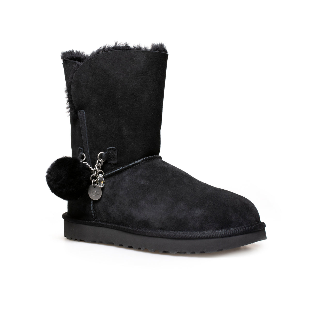 UGG Classic Short Charm Black Boots Women s MyCozyBoots