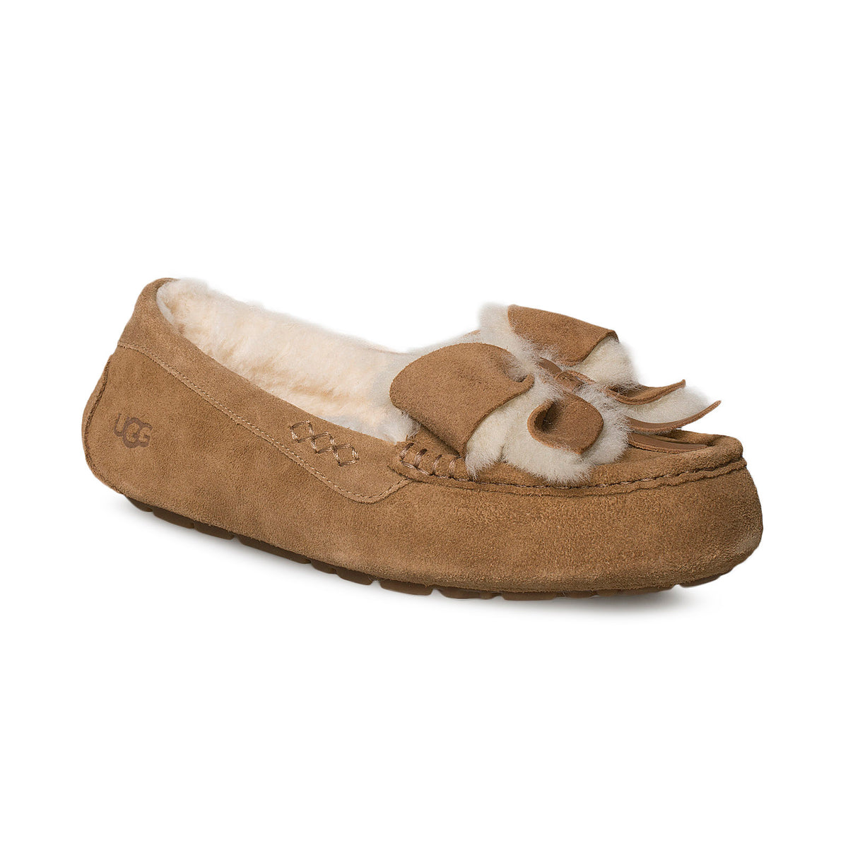 UGG Ansley Bow Chestnut Slippers Women s MyCozyBoots