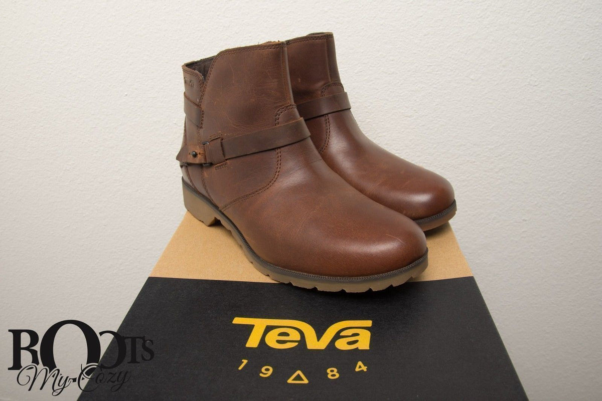 Teva Brown Leather Ankle Boots with Buckle Strap Teva Women main image 4