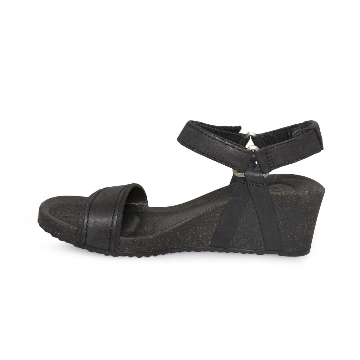 Teva Ysidro Stitch Wedge Black Sandals MyCozyBoots