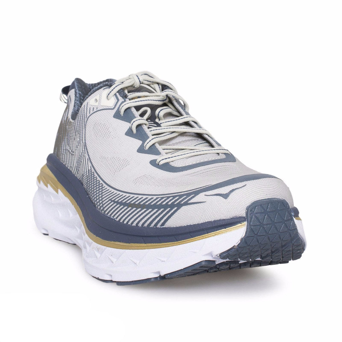 Hoka One One Bondi 5 Cool Gray / Midnight Navy Shoes - Men`s 