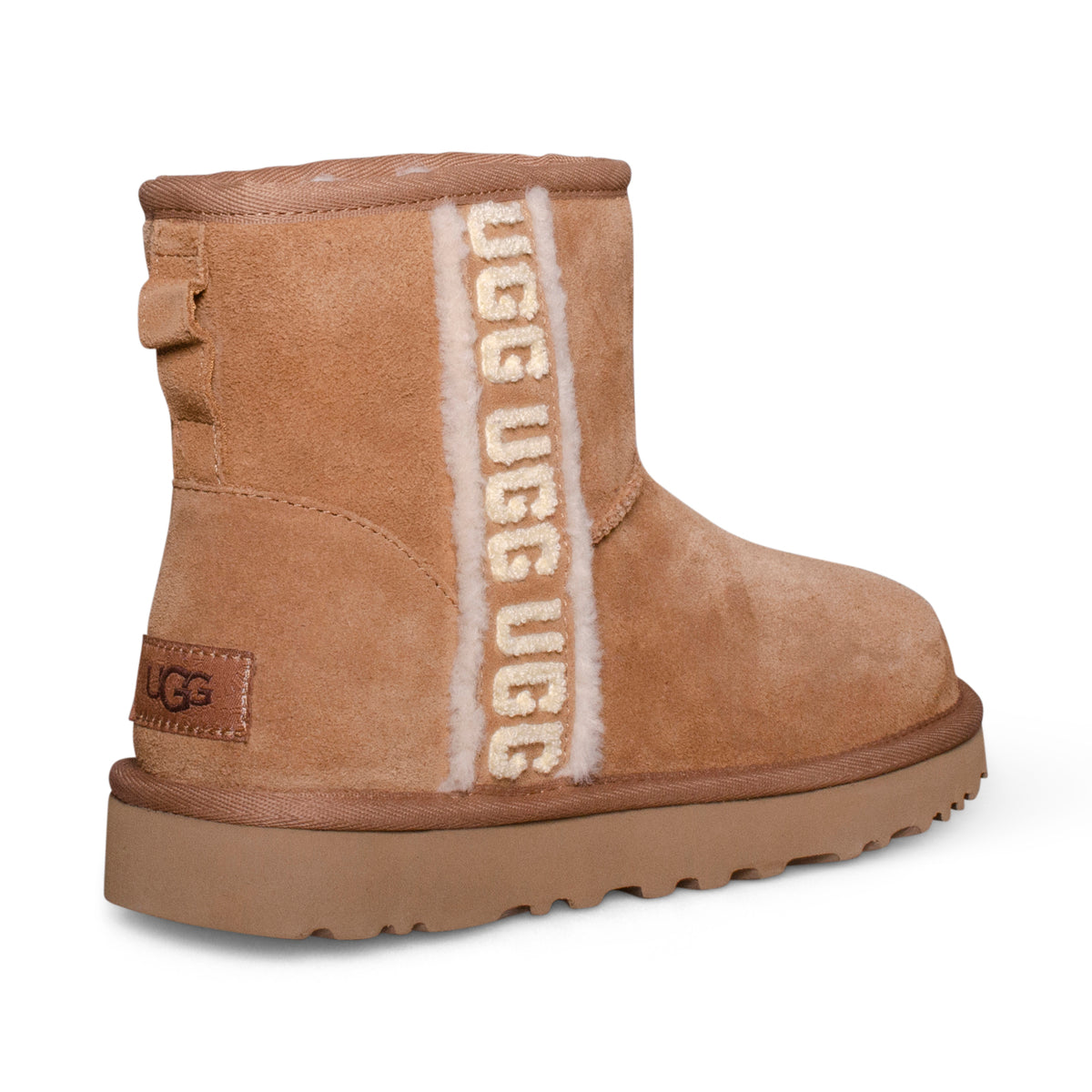 UGG Classic Mini Shearling Logo Chestnut Boots - Women's – MyCozyBoots