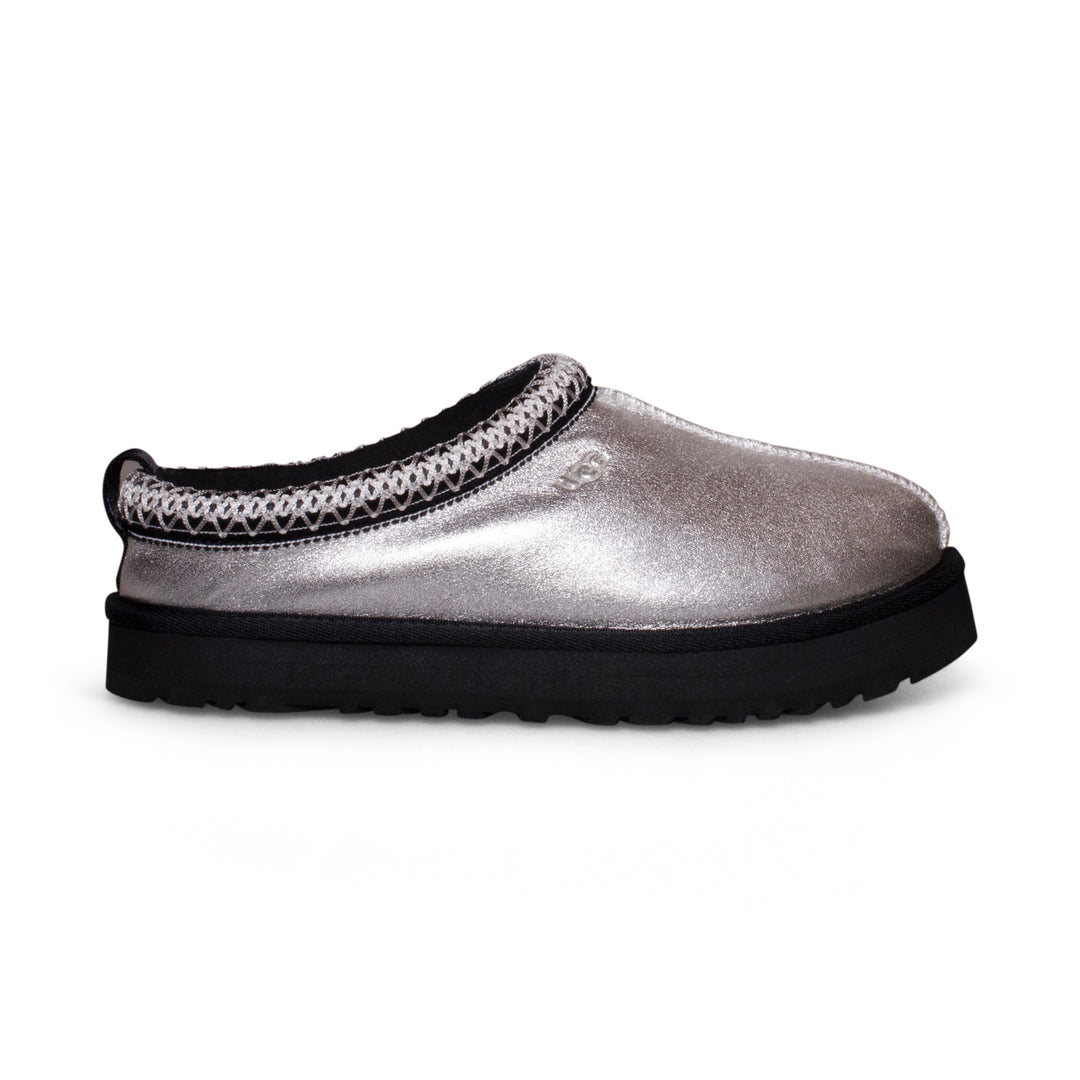 Ugg タスマン　銀だっぺ UGG Tazz Silver Metallic Slippers - Youth – MyCozyBoots
