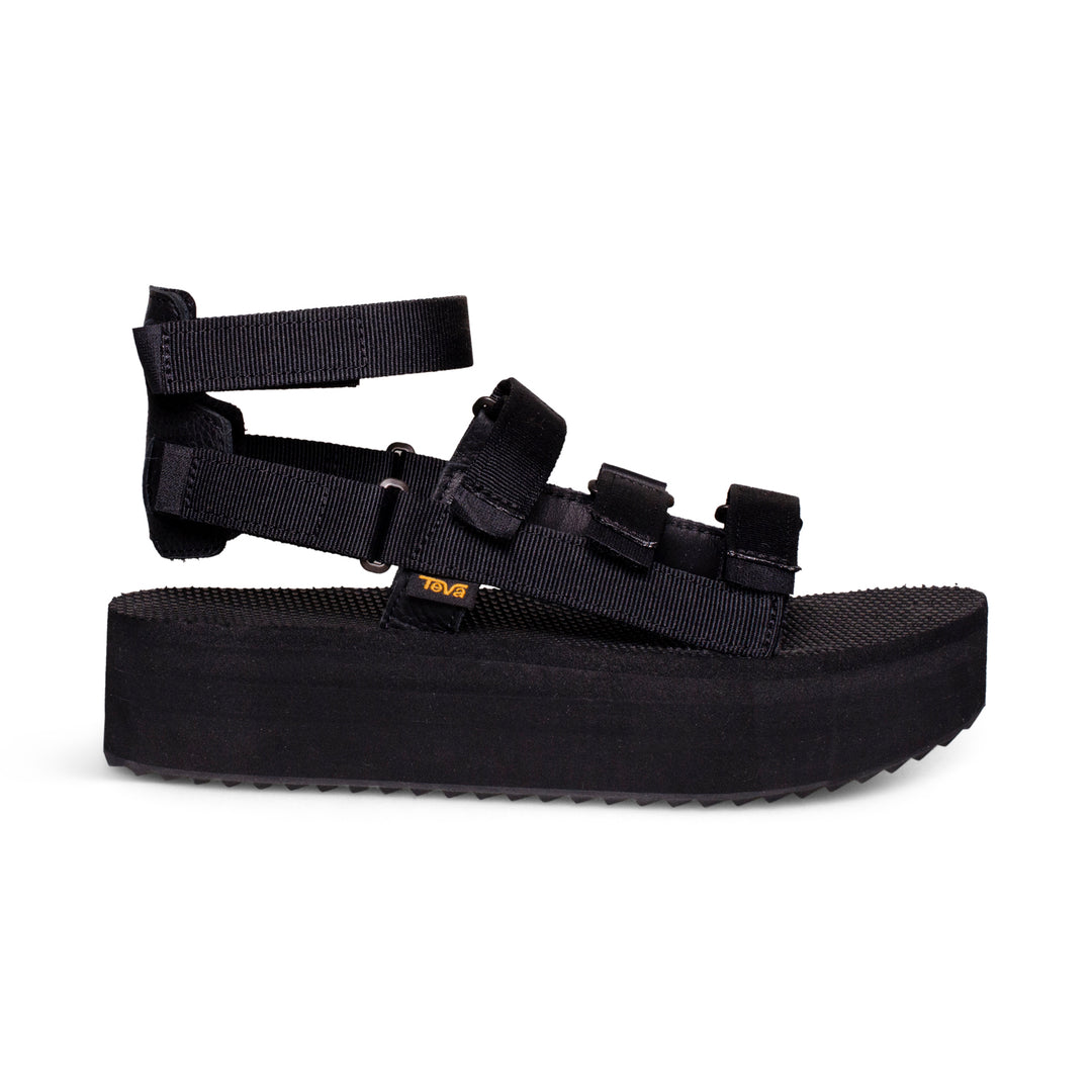 Womens Teva Flatform Mevia Sandal Black Women's Flatform Mevia