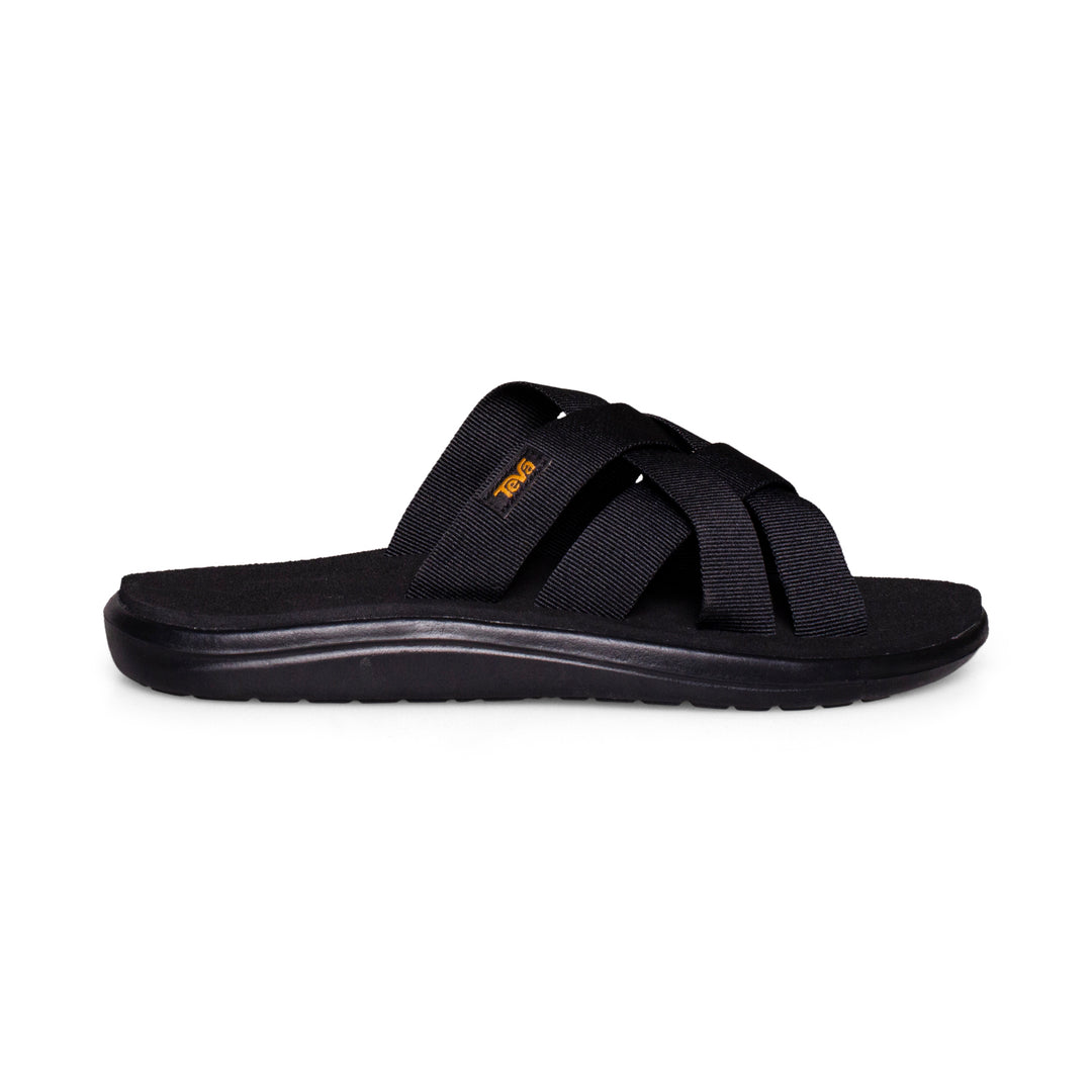 Teva Voya Slide Black Flip Flops - Men display picture 2