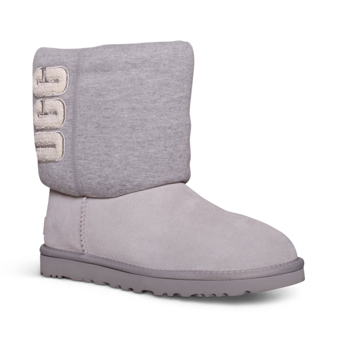 UGG Classic Short ブーツ グレー 7 UGG Women's Classic Short Woven Suede Boot Sz 7 1010551 Grey Gray