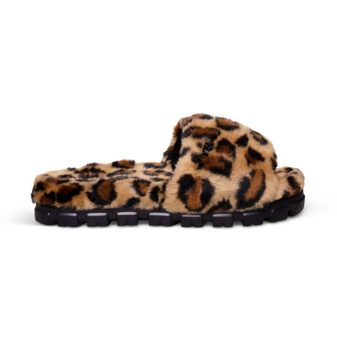 ‼️購入前コメントください‼️ugg cozzeta curly 24 UGG COZETTA CURLY SPOTTY NATURAL LEOPARD MOCASSIN SLIPPERS
