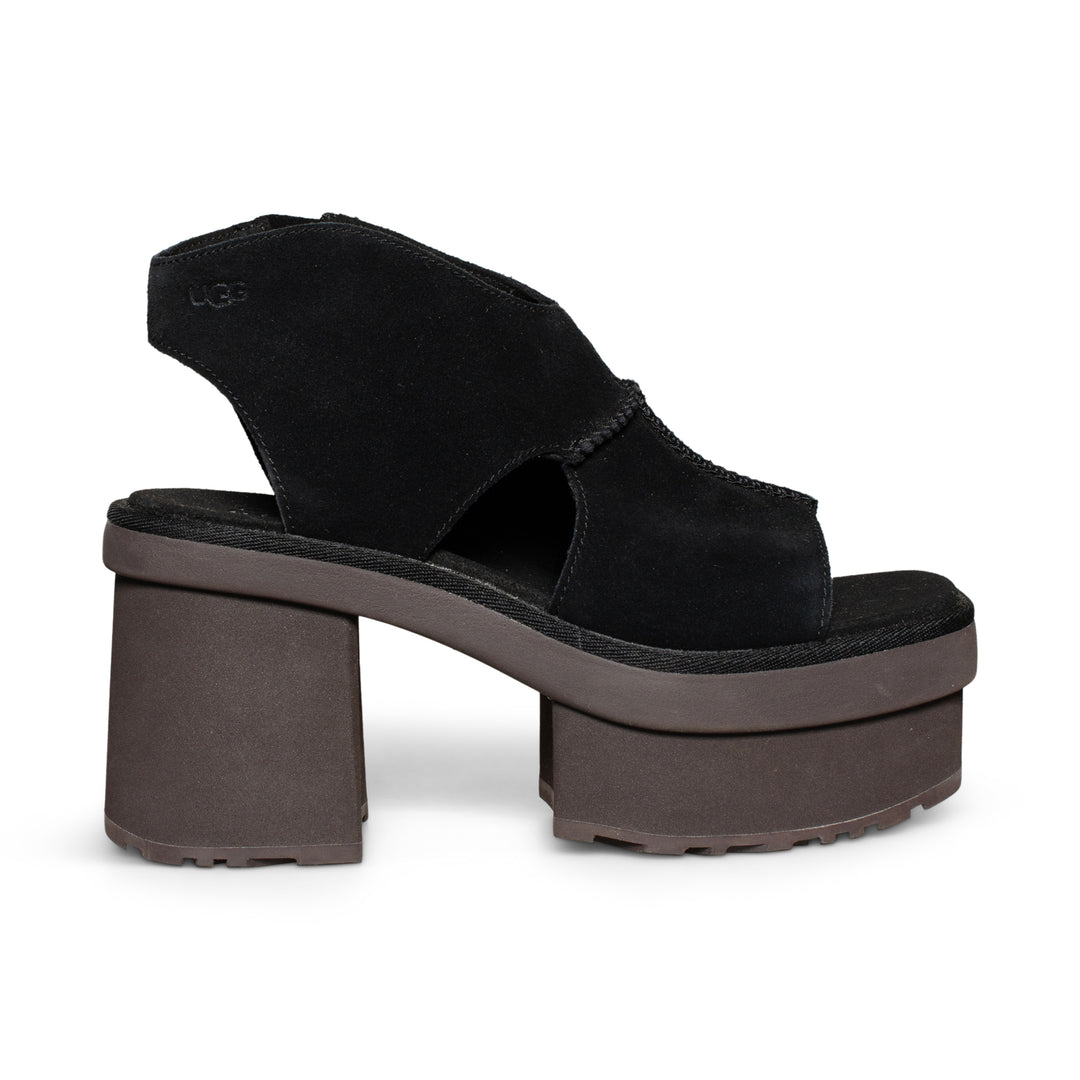 UGG Black Suede Open-Toe Sandals s-l400.jpg main image 4