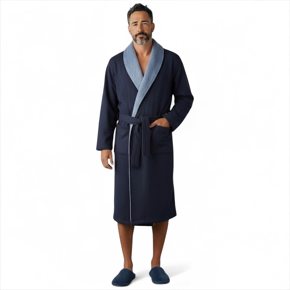 UGG Robinson Navy Heather Robe - Men's – MyCozyBoots