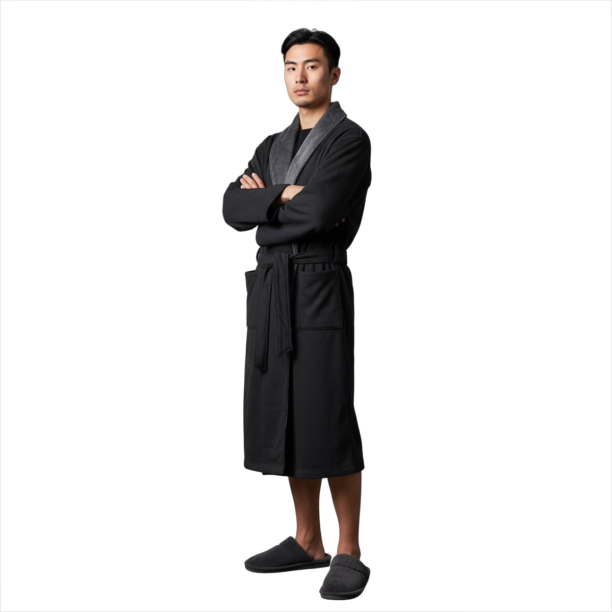 UGG Robinson Black Heather Robe - Men's – MyCozyBoots