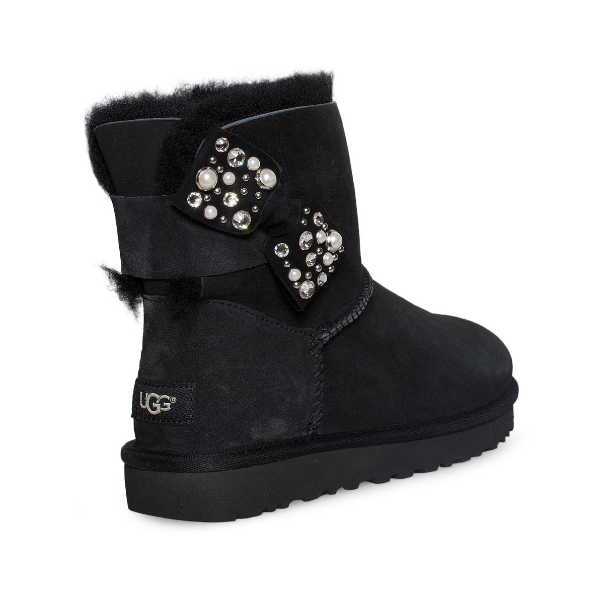 UGG Mini Bailey Bow Brilliant Black Boots – MyCozyBoots