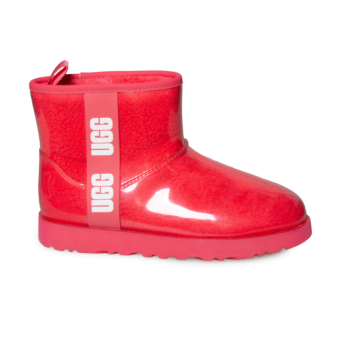 UGG Classic Clear Mini Hibiscus Pink Boots - Women's – MyCozyBoots