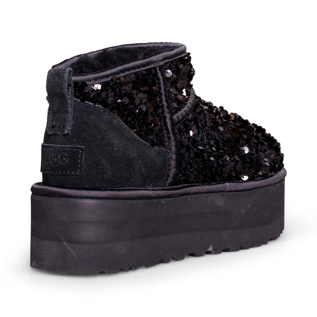 ☆【UGG】☆UGG W Classic Mini Chunky Sequin Boots☆Black☆ Ultra Mini Chunky Sequin Boot | UGG®