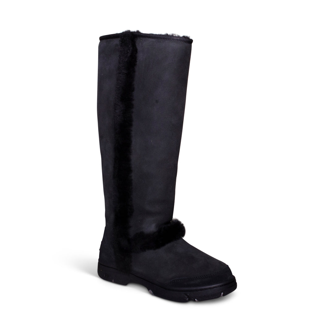 UGG Sunburst Extra Tall Black Boots - Women's – MyCozyBoots