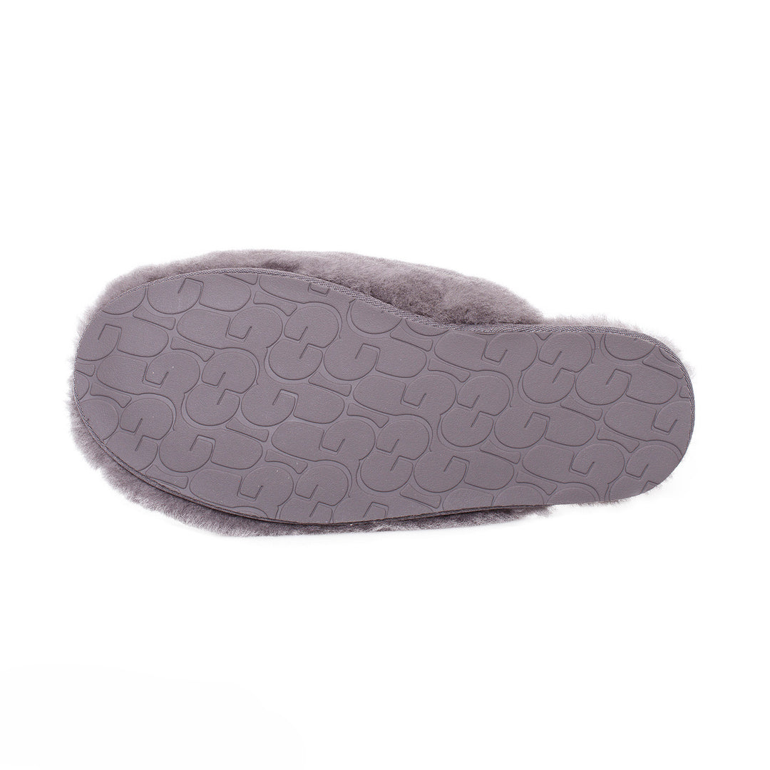 UGG Fluff Clog Grey Slippers - Women's – MyCozyBoots