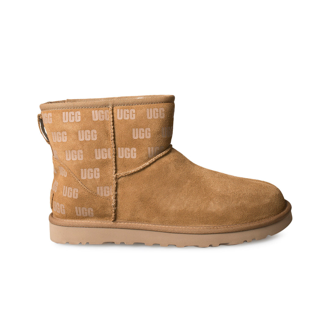 UGG Classic Mini II UGG Print Chestnut Boots Men s MyCozyBoots