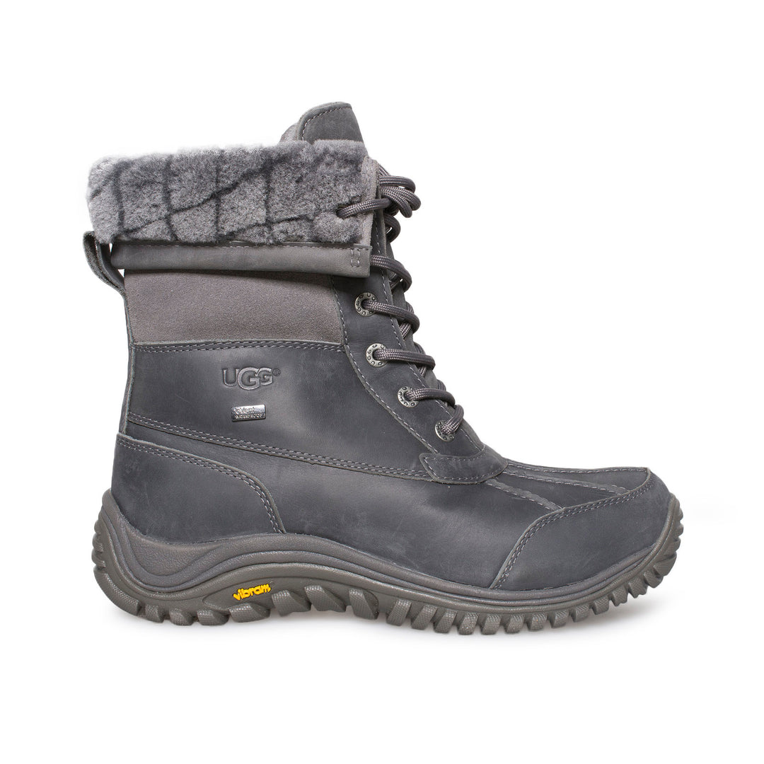 UGG Adirondack II Luxe Quilt Grey Boots MyCozyBoots