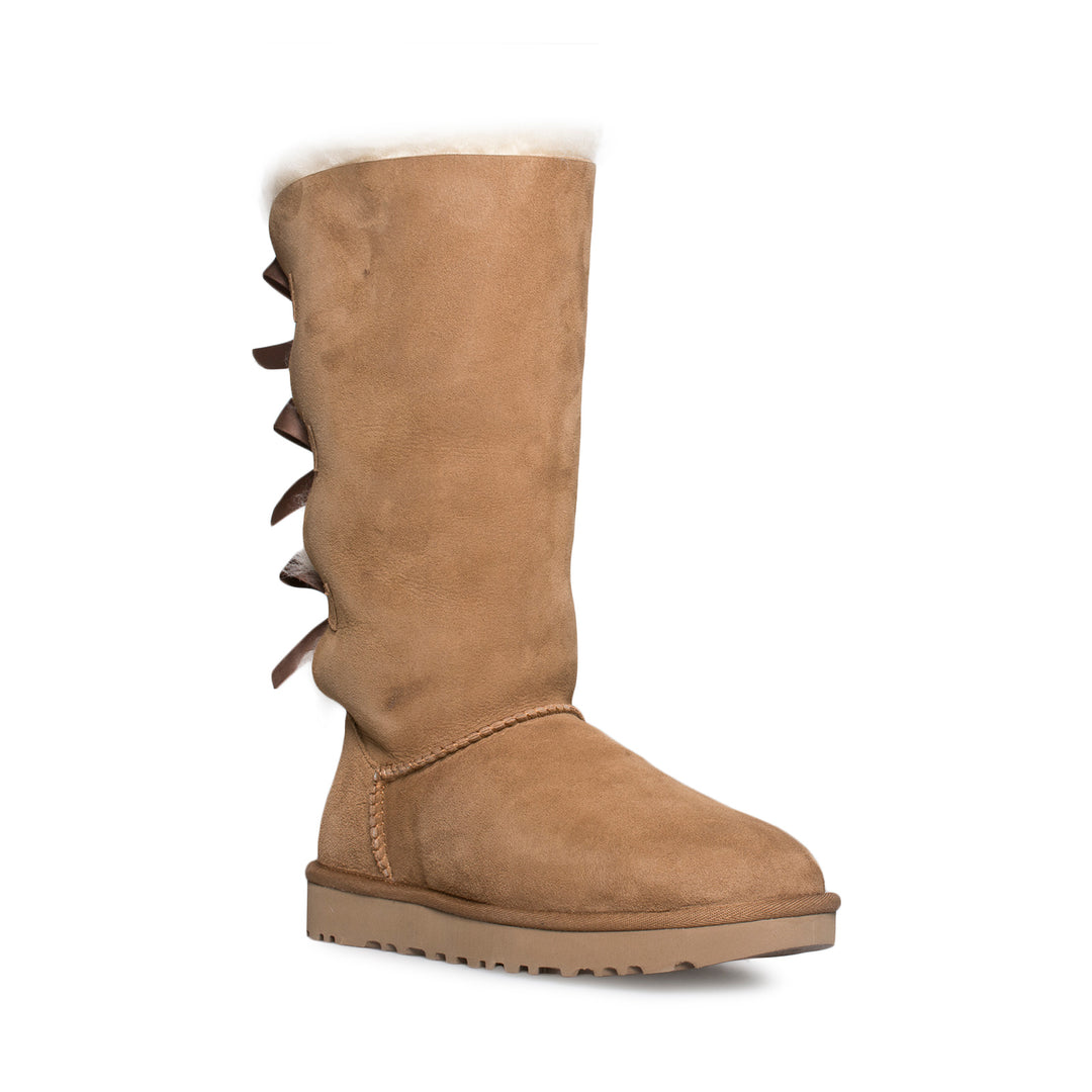 UGG Bailey Bow II Tall Chestnut Boots Kids MyCozyBoots