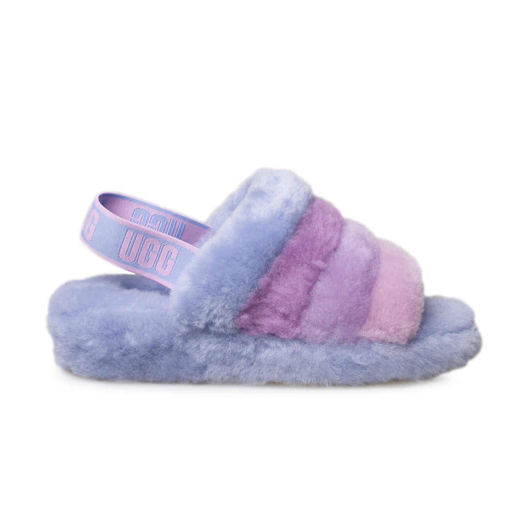 UGG Fluff Yeah Slide Cornflower Multi Slippers Women's – MyCozyBoots
