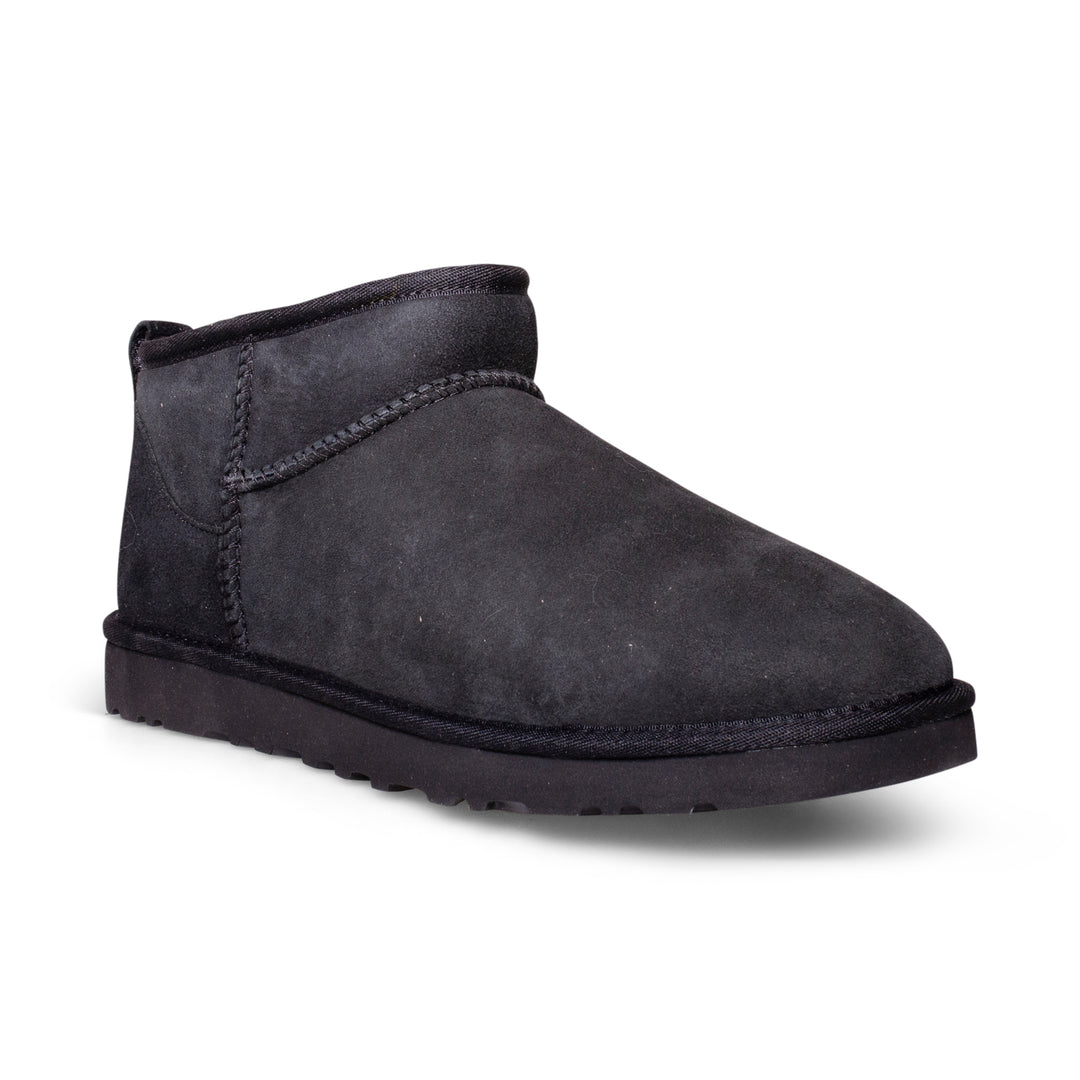 UGG Classic Ultra Mini Black Boots - Men's – MyCozyBoots
