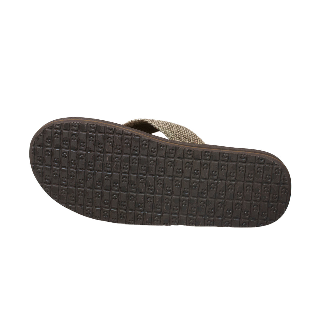 Sanuk Yogi 4 Brown Weave Flip Flops - Men