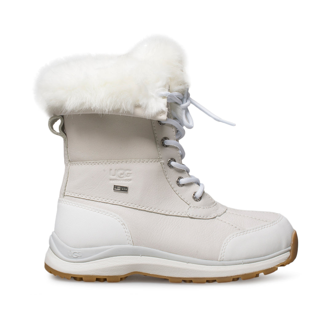 UGG Adirondack III Fluff White Boots - Women's – MyCozyBoots