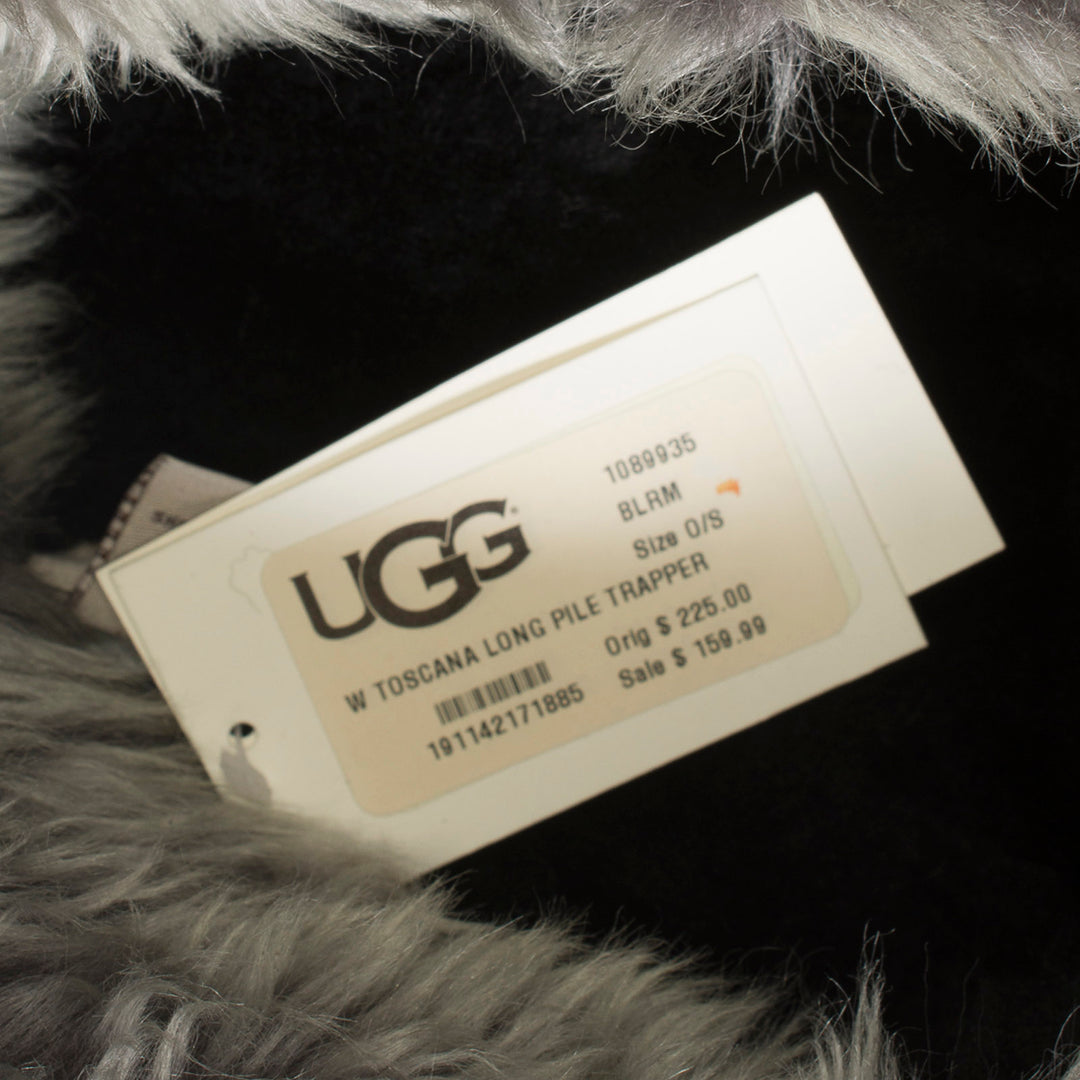 UGG Toscana Long Pile Trapper Leather Black Hat - Women display picture 1