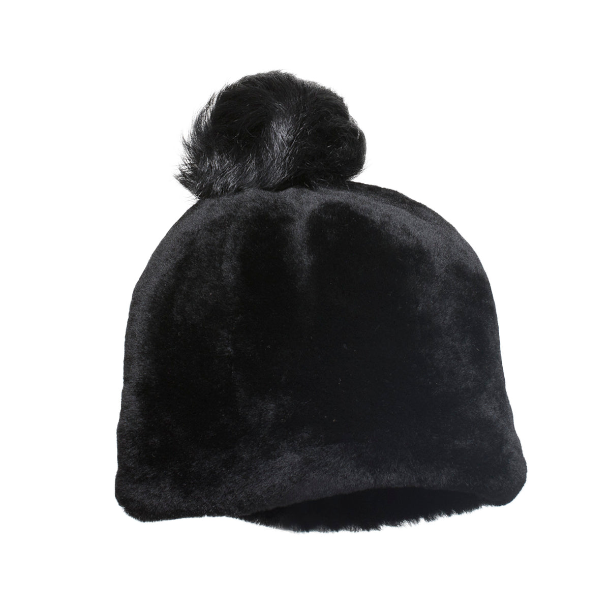 UGG Exposed Fur Beanie Black Hat - Women's – MyCozyBoots