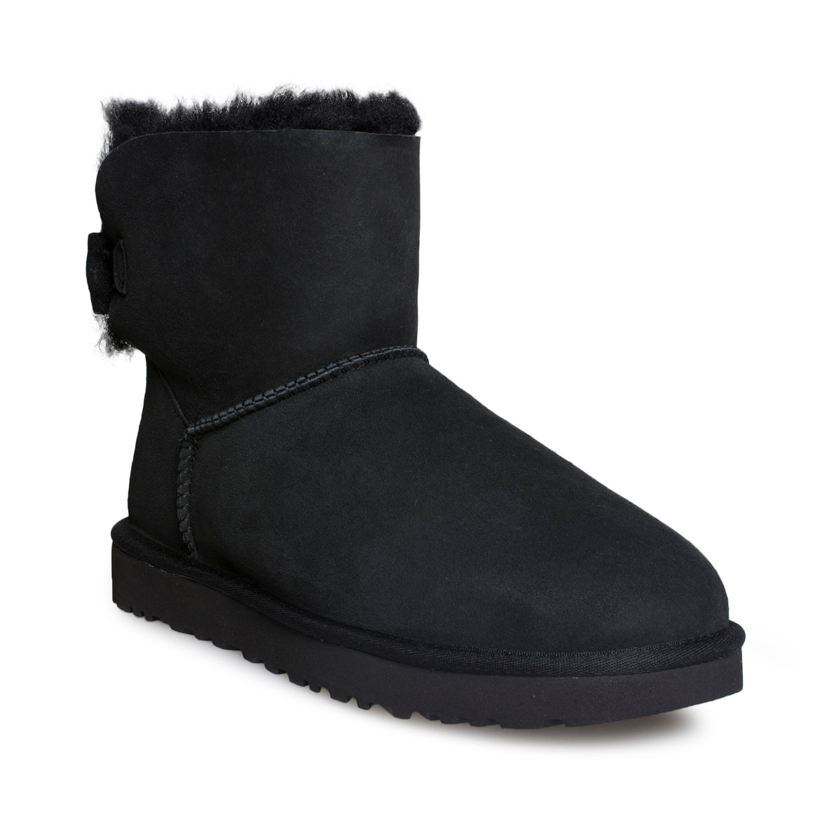 UGG Mini Brigette Bow Black Boots Women's MyCozyBoots