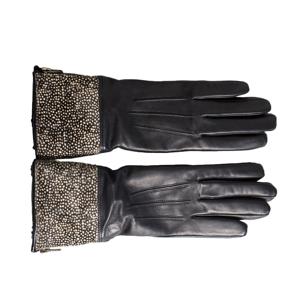 UGG Animal Print Smart Leather Black Gloves - Women's – MyCozyBoots