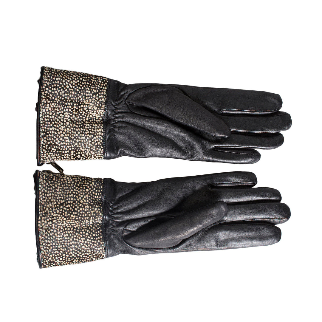 UGG Animal Print Smart Leather Black Gloves - Women's – MyCozyBoots