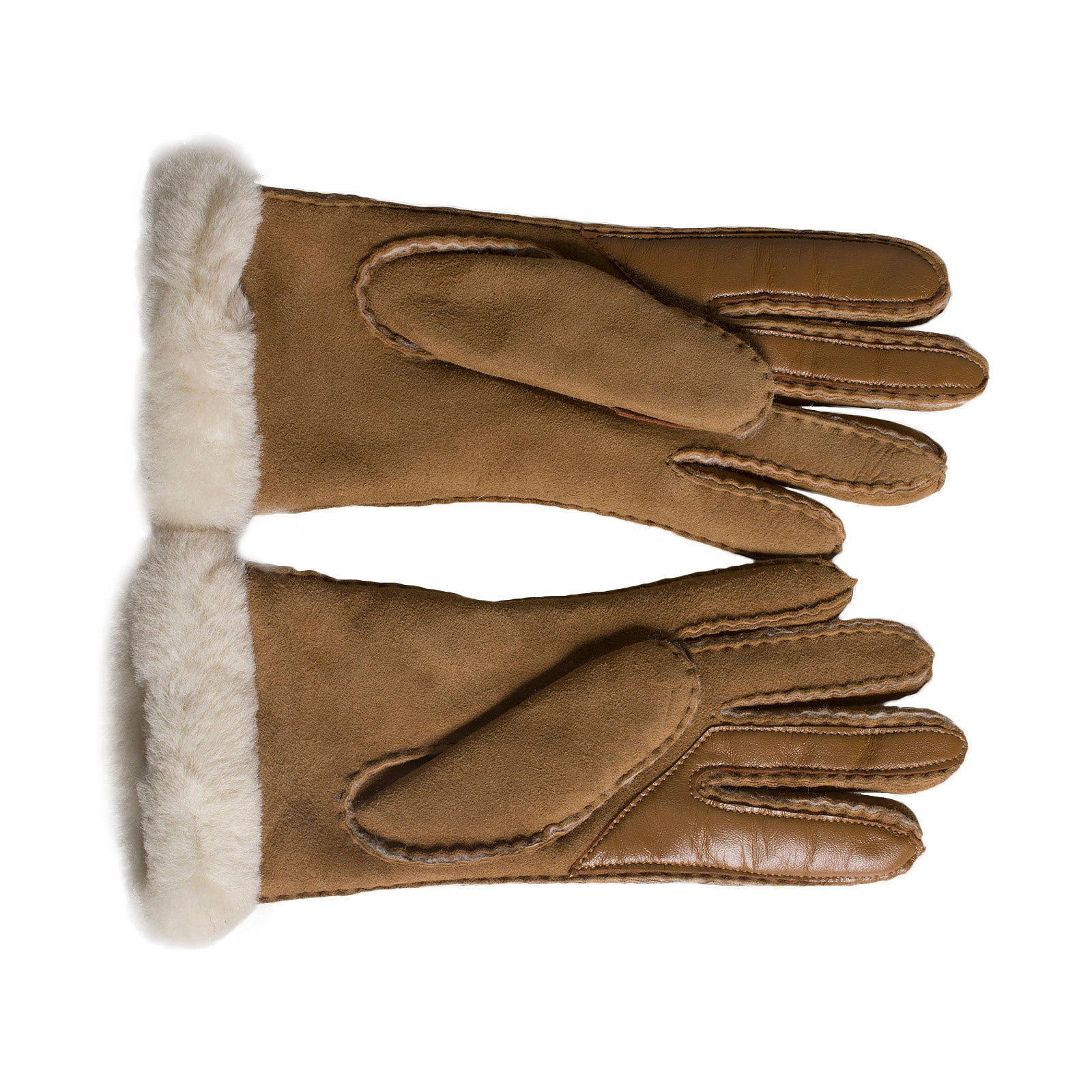 ugg sheepskin handschuhe UGG Seamed Tech Gloves Chestnut