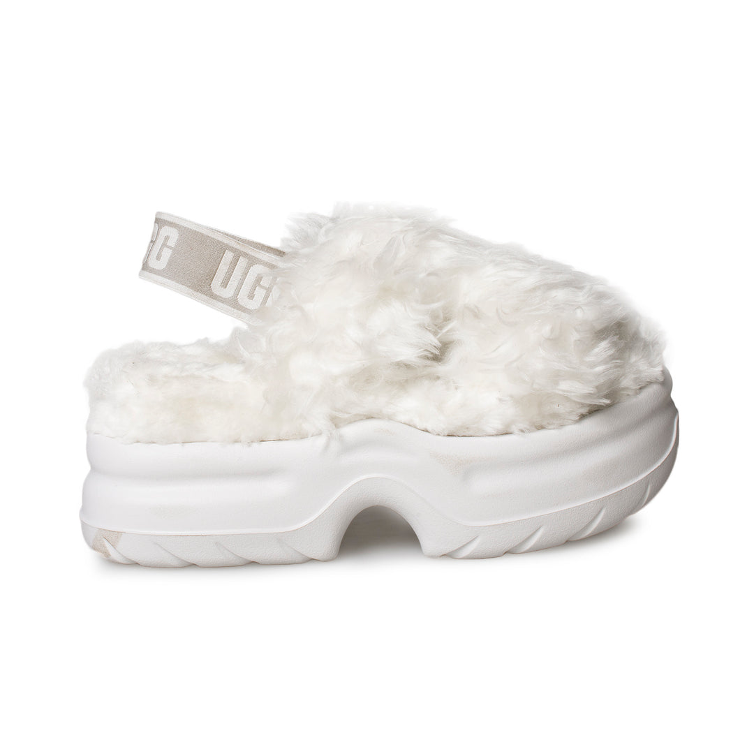 UGG FLUFF shops SUGAR SANDAL WHITE!!!