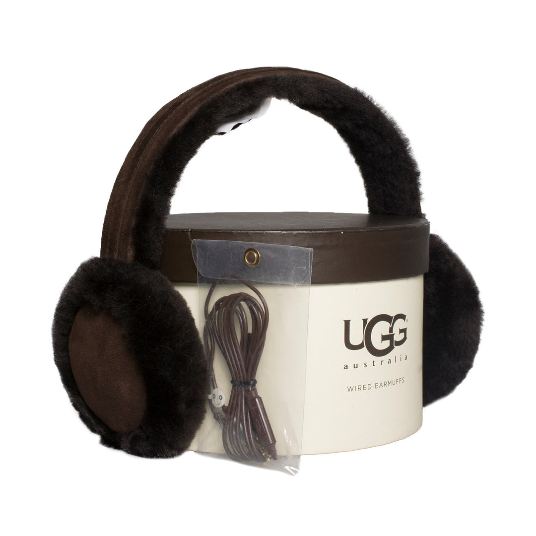 UGG Wired Classic Sheepskin Brown Earmuff - Women display picture 2